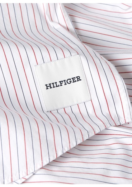 Slim Fit Düğmeli Yaka Kırmızı Erkek Gömlek MW0MW317430EV