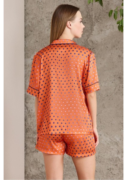 Saten Emprime Crop'lu 3'lü Pijama Takımı - 1225 modelleri