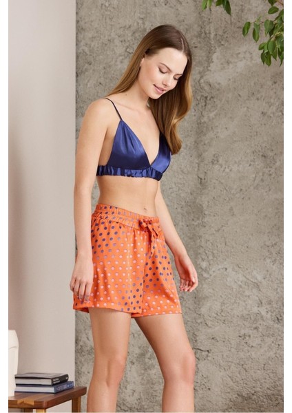 Saten Emprime Crop'lu 3'lü Pijama Takımı - 1225 fırsatları