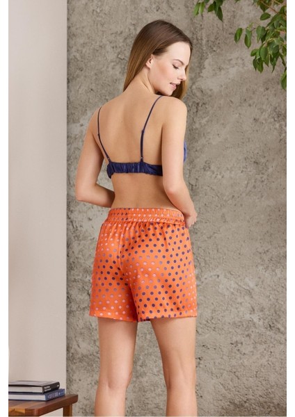 Saten Emprime Crop'lu 3'lü Pijama Takımı - 1225 indirimleri