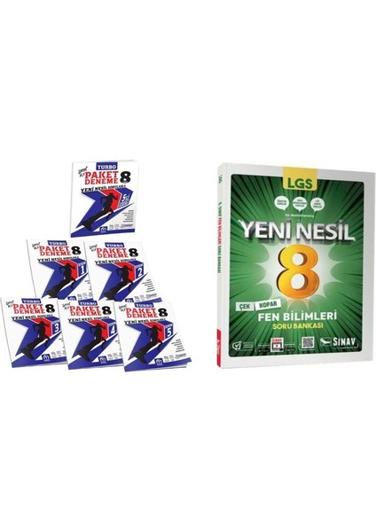 8. Sınıf Turbo Paket Deneme Sınavı 5´li Deneme ve Yeni Nesil Fen Bilimlerisoru Bankası