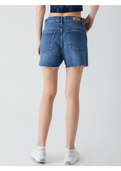 Kadın Deana Yüksek Bel Jean Şort modelleri