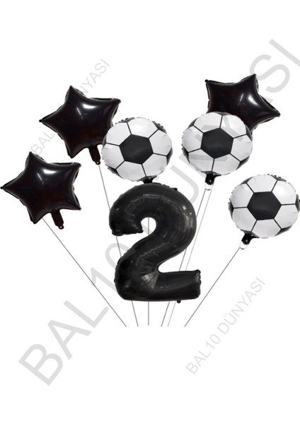 Yıldız Rakam Futbol Topu Desenli Folyo Balon Seti Yaş 2 fiyatları