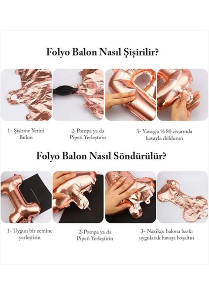 Bej Rakam Ve Kalp Folyo Balon Seti Yaş 7