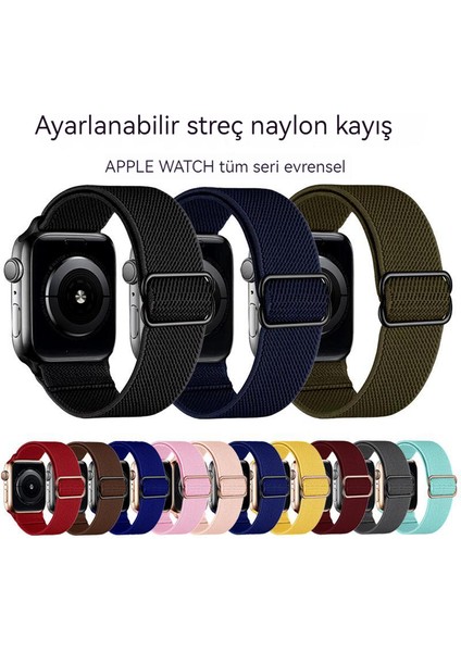 Apple Kayış Kemer Sıkma Kayışı 44MM Ayarlanabilir Naylon Solo Halka Bilezik Iwatch Serisi Ultra 3 4 5 Se 6 7 8 (Yurt Dışından) fiyatları