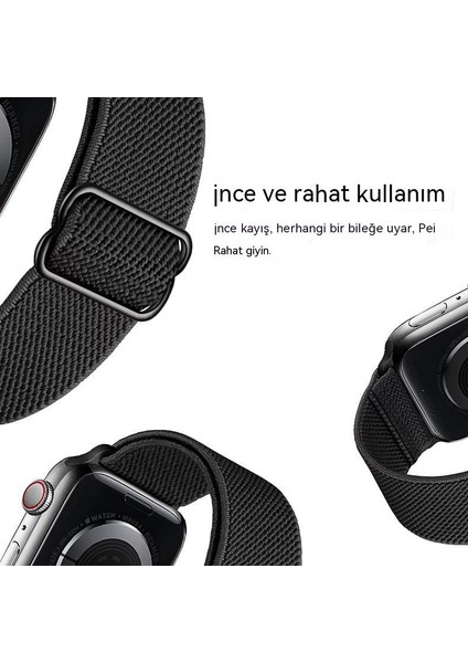 Apple Kayış Kemer Sıkma Kayışı 44MM Ayarlanabilir Naylon Solo Halka Bilezik Iwatch Serisi Ultra 3 4 5 Se 6 7 8 (Yurt Dışından) modelleri