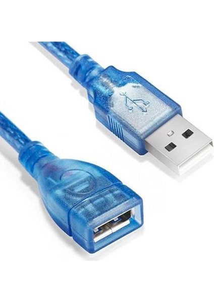 USB 2.0 Uzatma Kablosu 5 Metre - Mavi