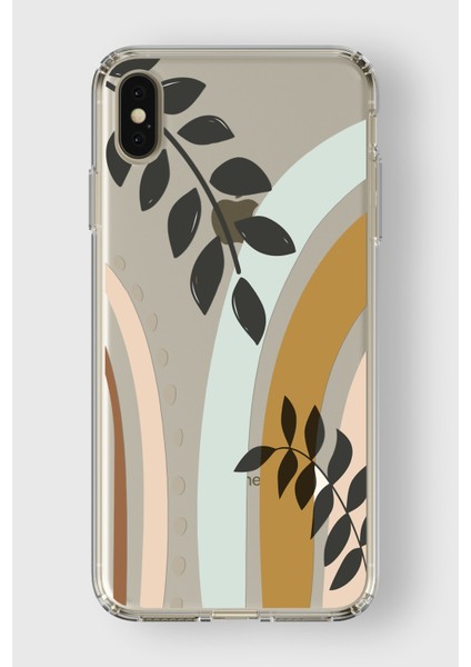 Apple iPhone x / Xs Uyumlu Soyut Sanat Tasarımlı Premium Şeffaf Kılıf