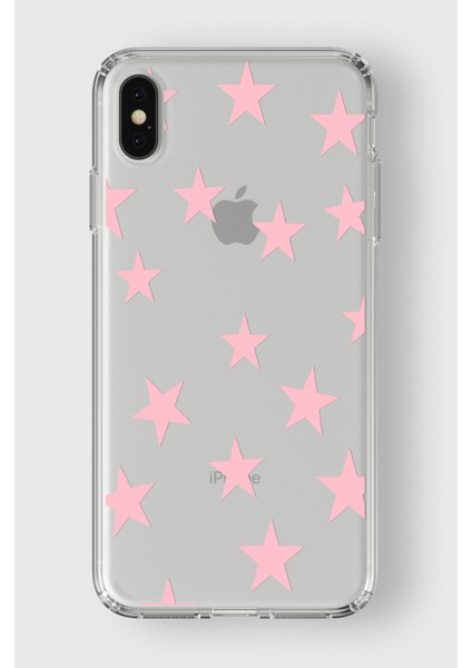 Apple iPhone x / Xs Uyumlu Yıldız Tasarımlı Şeffaf Kılıf
