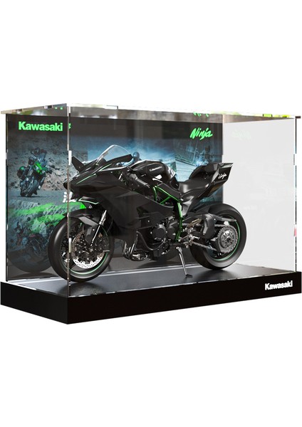 Motosiklet Modeli Sahne Toz Geçirmez Ekran Kutusu Alaşımlı Motosiklet Süs (Yurt Dışından)