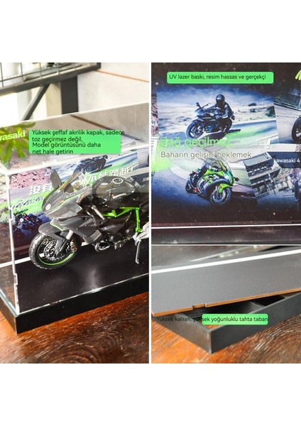 Motosiklet Modeli Sahne Toz Geçirmez Ekran Kutusu Alaşımlı Motosiklet Süs (Yurt Dışından) fiyatları