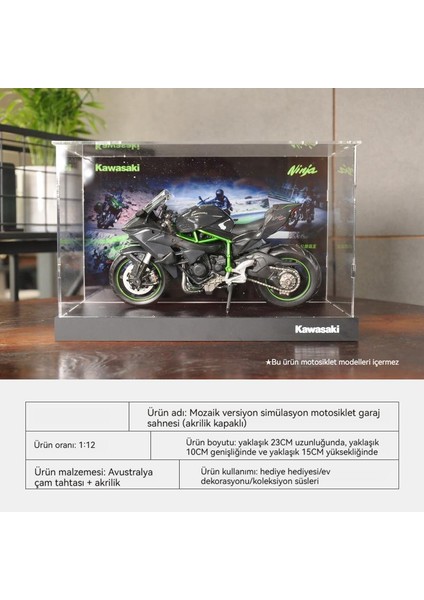 Motosiklet Modeli Sahne Toz Geçirmez Ekran Kutusu Alaşımlı Motosiklet Süs (Yurt Dışından) modelleri