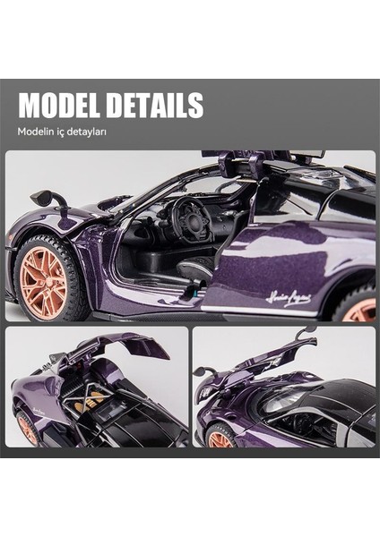 1:32 Ses ve Hafif Alaşımlı Pagani Spor Araba Modeli (Yurt Dışından) modelleri