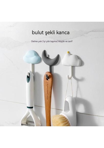 Punch-Free Güçlü Yapıştırıcı Iz Bırakmaz Yapışkan Kanca 3'lü Paket (Yurt Dışından)