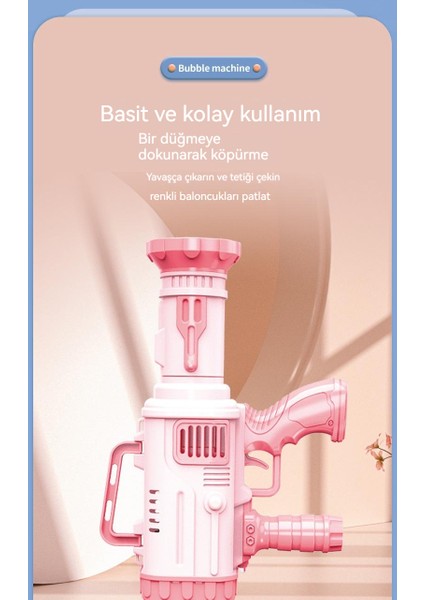 El Tipi 32 Delikli Bazuka Baloncuk Makinesi (Yurt Dışından) modelleri