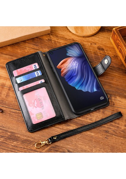 Kart Yuvalı Samsung Galaxy Note 10 Lite Deri Telefon Kılıfı Için Telefon Kılıfı (Yurt Dışından)