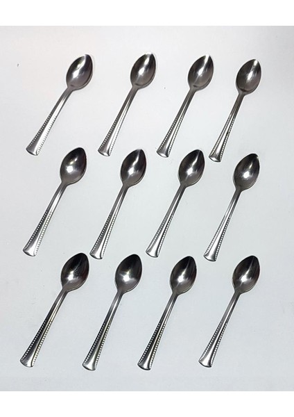 Paslanmaz Ince Çelik 24 Adet Çay Kaşığı