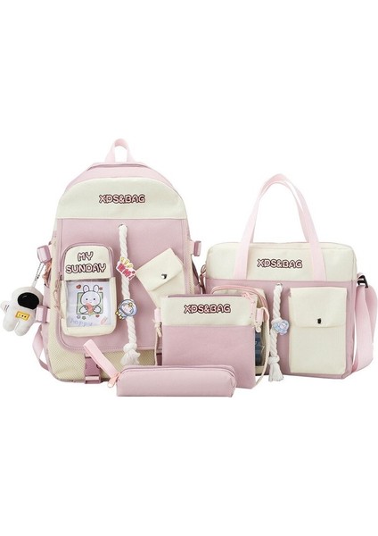 Okul Çantası Kadın Ortaokul Doğum Günü Kore Versiyonu Sevimli ve Hafif Ilkokul Öğrencileri Üçüncü Ila Altıncı Sınıf Sırt Çantası Büyük Kapasiteli Sırt Çantası (Yurt Dışından)