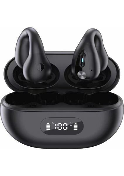 R15 Kulak Klipsi Bluetooth Kulaklık Kulakta Değil 5.3 Bluetooth Kulaklık (Yurt Dışından)
