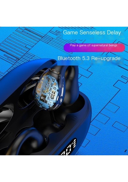 R15 Kulak Klipsi Bluetooth Kulaklık Kulakta Değil 5.3 Bluetooth Kulaklık (Yurt Dışından)