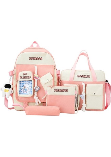 Okul Çantası Kadın Ortaokul Doğum Günü Kore Versiyonu Sevimli ve Hafif Ilkokul Öğrencileri Üçüncü Ila Altıncı Sınıf Sırt Çantası Büyük Kapasiteli Sırt Çantası (Yurt Dışından)