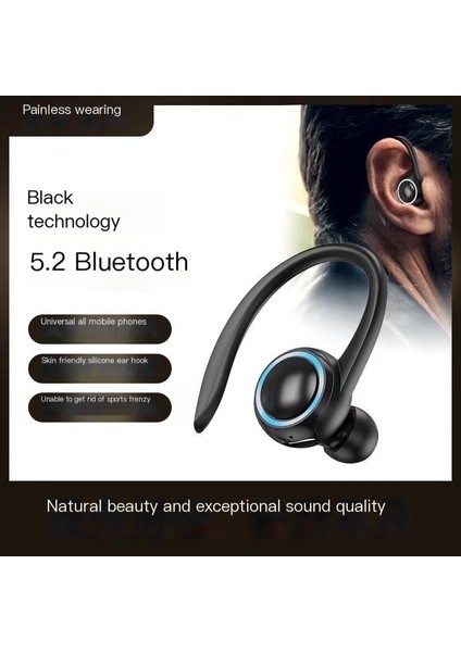 Özel Model T10 Kablosuz Bluetooth Kulaklık Kulak Asılı Mini Spor Su Geçirmez Gürültü Azaltma 5.2 Iş Bluetooth Kulaklık (Yurt Dışından) fiyatları