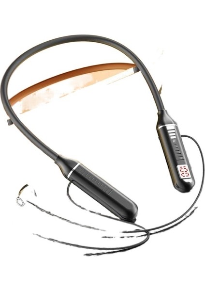 Kablosuz Bluetooth Kulaklık Asılı Boyun Spor Manyetik Emiş Büyük Pil Bluetooth Kulaklık Subwoofer Takılabilir Kart (Yurt Dışından)