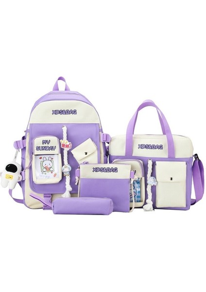 Okul Çantası Kadın Ortaokul Doğum Günü Kore Versiyonu Sevimli ve Hafif Ilkokul Öğrencileri Üçüncü Ila Altıncı Sınıf Sırt Çantası Büyük Kapasiteli Sırt Çantası (Yurt Dışından)