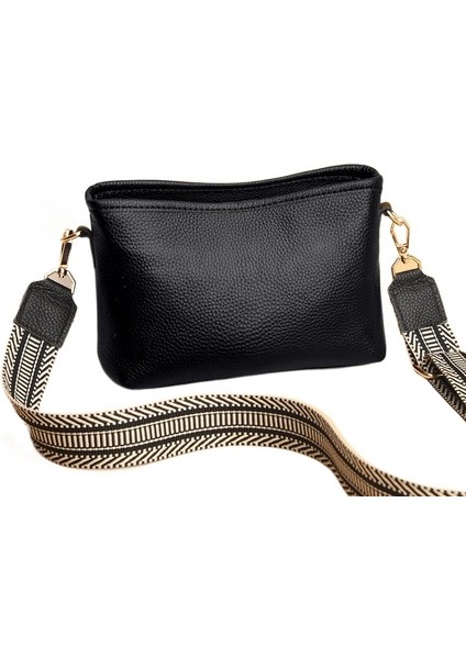 Hakiki Deri Kadın Çantası Geniş Omuz Askısı Crossbody Küçük Kare Çanta Omuzdan Askili Çanta (Yurt Dışından)