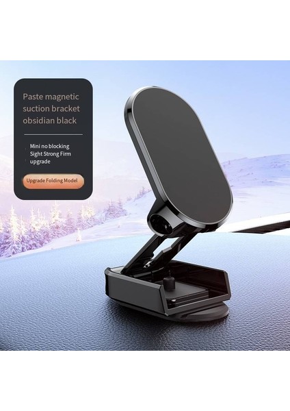 Katlanır Manyetik Emme Araba Cep Telefonu Braketi Pano Dönebilen Çok Fonksiyonlu Navigasyon Braketi (Yurt Dışından)