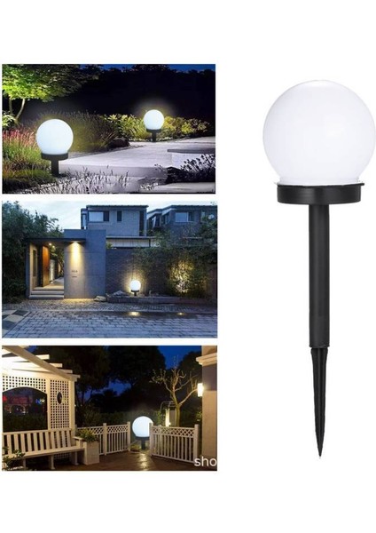 Güneş Fişi Ampul Lambası 10CM Top Lambası Açık Çim Lambası Dekoratif Bahçe Peyzaj Lambası (Yurt Dışından) fırsatları