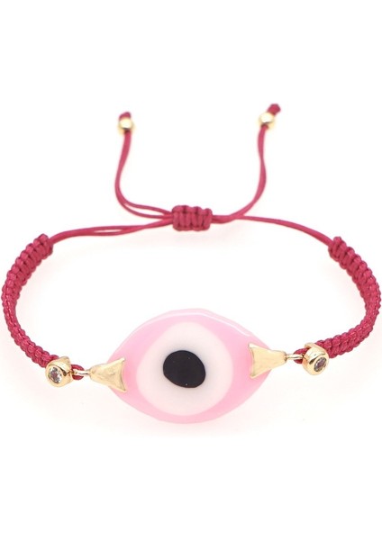 Etnik Stil El Dokuması El Halatı Tüm Maç Akrilik Reçine Nazar Çift Bileziği (Yurt Dışından)
