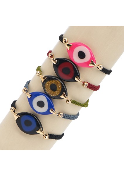 Etnik Stil El Dokuması El Halatı Tüm Maç Akrilik Reçine Nazar Çift Bileziği (Yurt Dışından) fiyatları