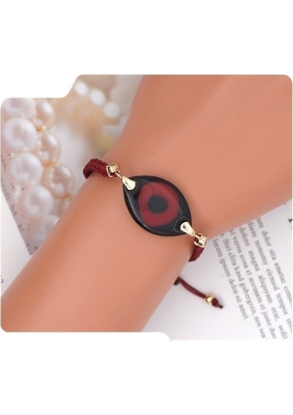 Etnik Stil El Dokuması El Halatı Tüm Maç Akrilik Reçine Nazar Çift Bileziği (Yurt Dışından) fırsatları