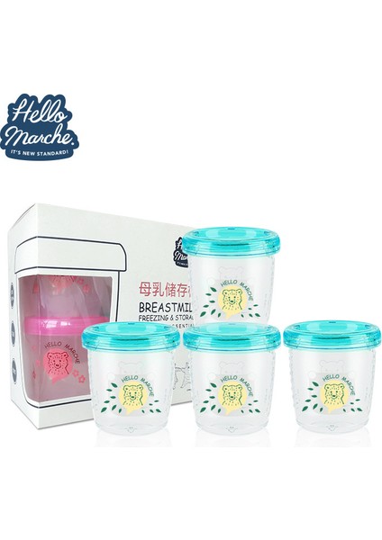 Süt Saklama Kabı 180ML Gıda Takviyesi Kabı Aperatif Kabı 4 Paket (Yurt Dışından)