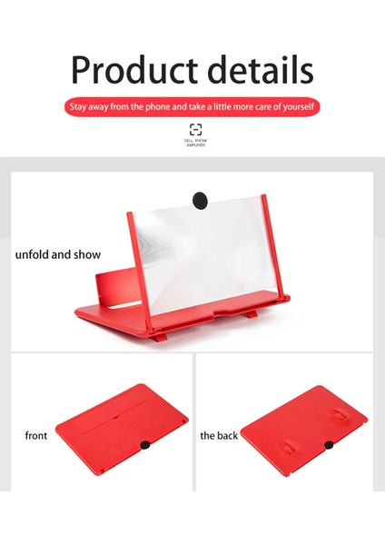 10” Cep Telefonu Ekran Büyüteci - Siyah (Yurt Dışından)