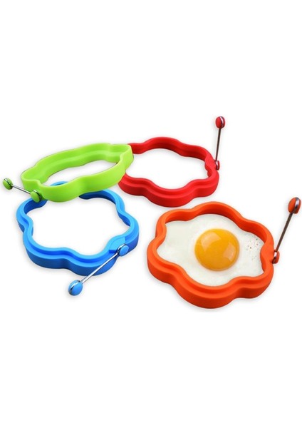Silikon Yumurta Omlet Kolu Omlet Kalıp Omlet Aracı Kızarmış Çiçek Şeklinde Haşlanmış Yumurta Modeli Şekli Omlet (Yurt Dışından)