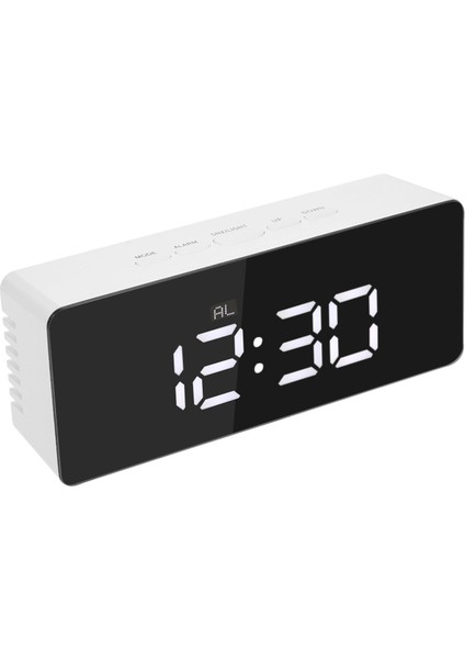 LED Ayna Çalar Saat Dijital Saat Sessiz Elektronik Öğrenci Çocuk Küçük Çalar Saat (Yurt Dışından)