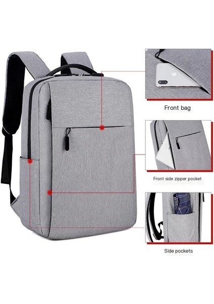 Sırt Çantası Erkek Gündelik USB Spor Sırt Çantası (Yurt Dışından)