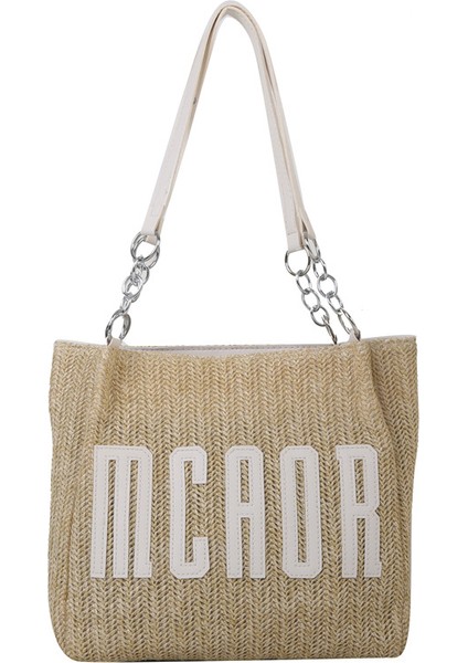 Kadın Dokuma Çanta Büyük Kapasiteli Omuz Çantası Alfabe Messenger Çanta (Yurt Dışından)