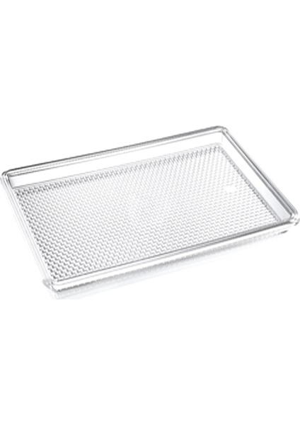 Ev-Pastahane Servis Tepsisi Kırılmaz Şeffaf 42 x 27 cm