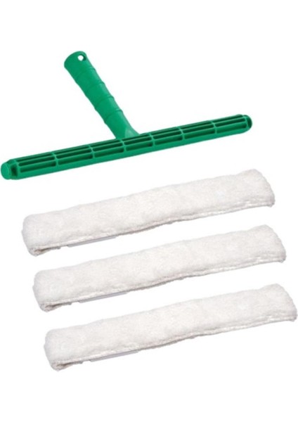3 Adet Mikrofiber Cam Silme Peluşu Köpürtme Bezi 1 Adet Cam Peluş Aparatı 35 cm