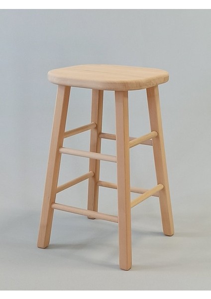 Ahşap Bar Taburesi Ham 60CM (35CMX35CM)