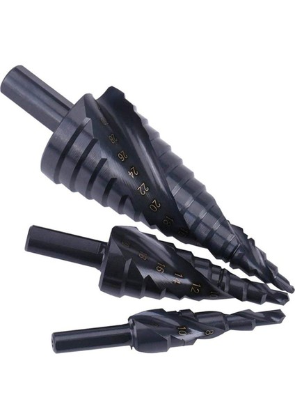 3'lü 4-32MM Kademeli Metal Matkap Ucu Seti - Siyah (Yurt Dışından)