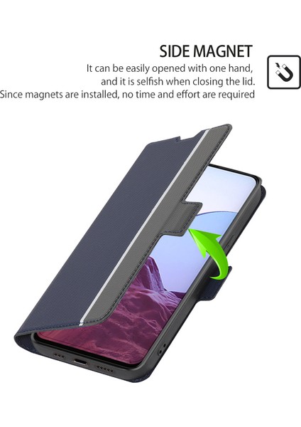Kart Yuvası ile Samsung Galaxy A54 5g Deri Telefon Kılıfı Için Telefon Kılıfı (Yurt Dışından)