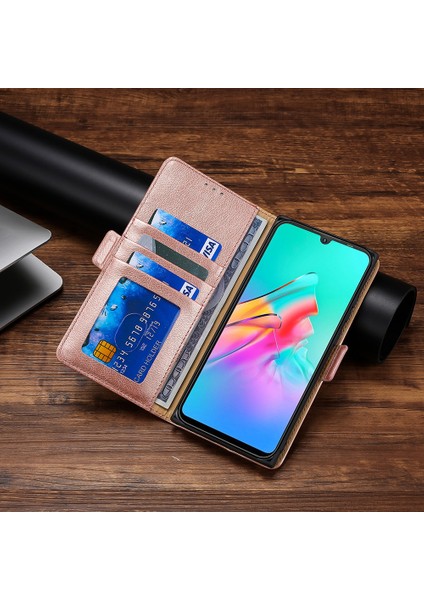 Kart Yuvası ile Samsung Galaxy A54 5g Deri Telefon Kılıfı Için Telefon Kılıfı (Yurt Dışından)