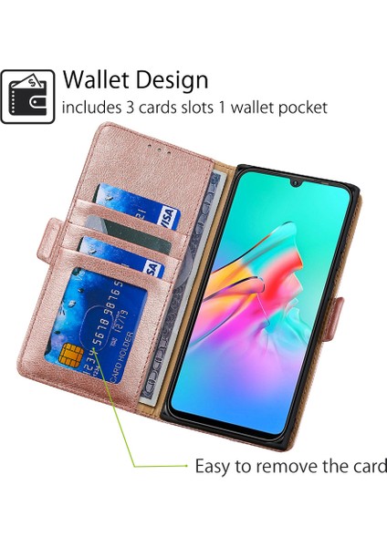 Kart Yuvası ile Samsung Galaxy A54 5g Deri Telefon Kılıfı Için Telefon Kılıfı (Yurt Dışından)