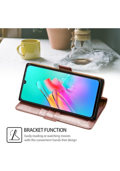 Kart Yuvası ile Samsung Galaxy A54 5g Deri Telefon Kılıfı Için Telefon Kılıfı (Yurt Dışından)
