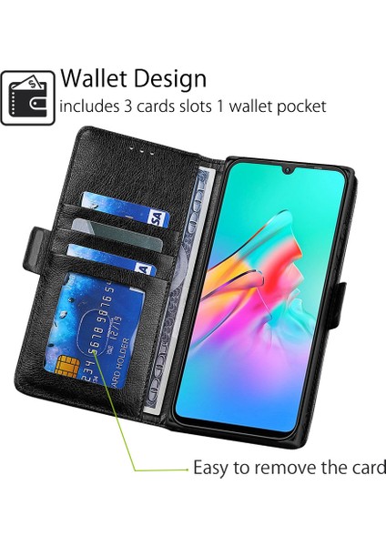 Kart Yuvası ile Samsung Galaxy A54 5g Deri Telefon Kılıfı Için Telefon Kılıfı (Yurt Dışından)