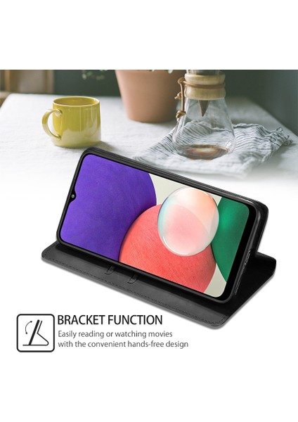 Kart Yuvası ile Samsung Galaxy A54 5g Deri Telefon Kılıfı Için Telefon Kılıfı (Yurt Dışından)